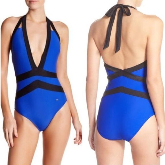 Ted Baker London Ralinda Halter One-Piece Swimsuit - Picture 1 of 4
